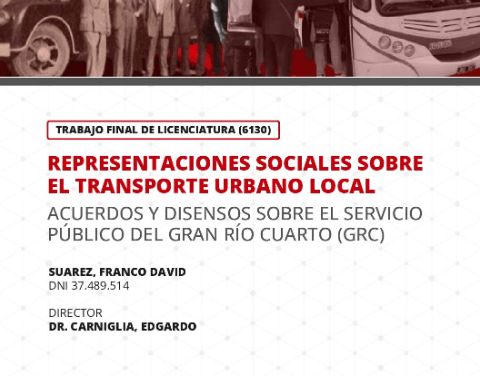 REPRESENTACIONES SOCIALES SOBRE EL TRANSPORTE URBANO LOCAL